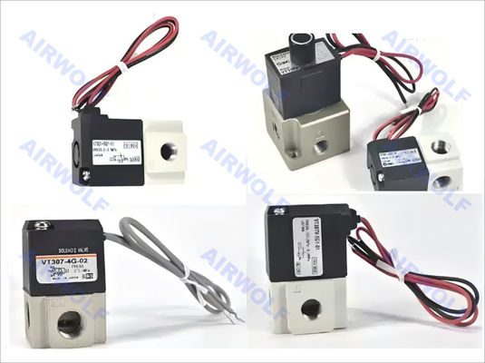 SMC 3 Port VT307 VO307 1/8" 1/4"  AC220V Direct Operated Poppet Type Solenoid Valve