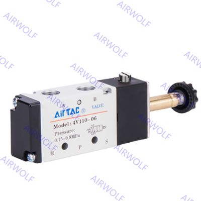 AC230V DC24V 5/2 Pneumatische de Solenoïdekleppen van Manierairtac 4V110-M5 4V110-06